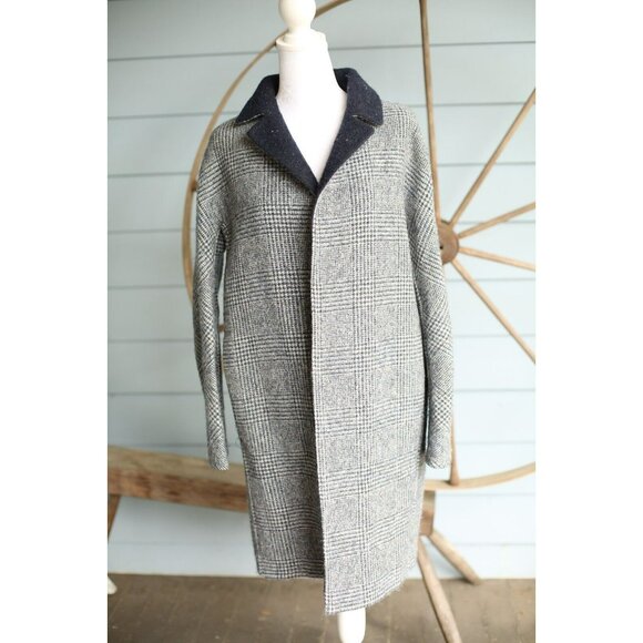 LNWOT Loro Piana Plaid Mohair Wool Dress Coat Size 42 / Medium $3,895
